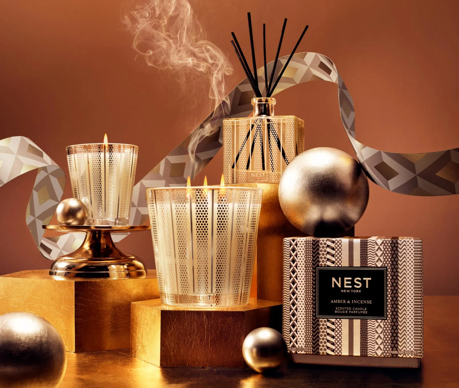 Amber & Incense Votive Candle Nest New York