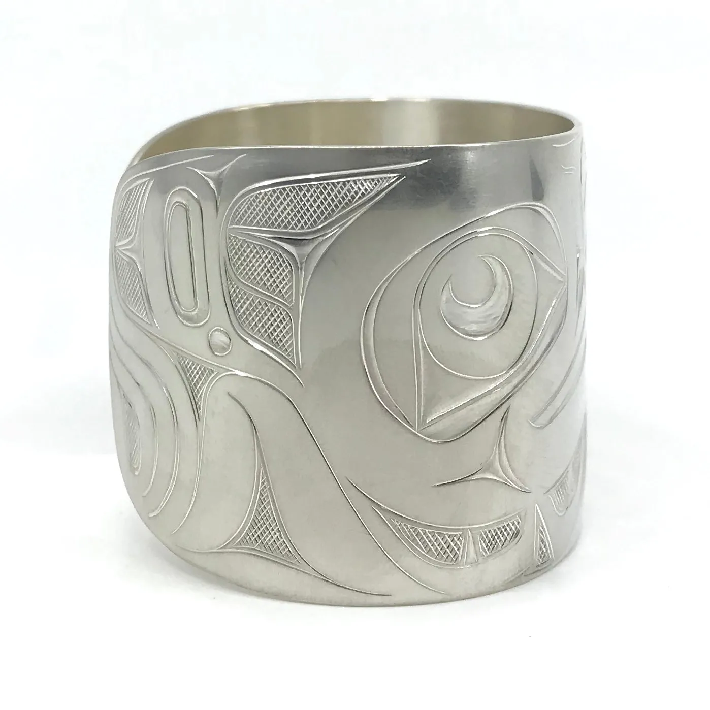 Bracelet- J. Galanin, Silver, Raven, 1-3/4"