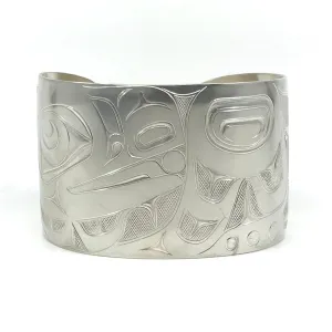 Bracelet- J. Galanin, Silver, Raven, 1-3/4"