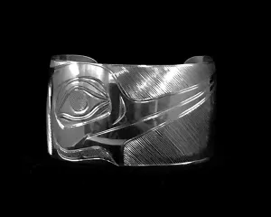 Bracelet- L. Burkhart, Silver, Hummingbird, 1.5"