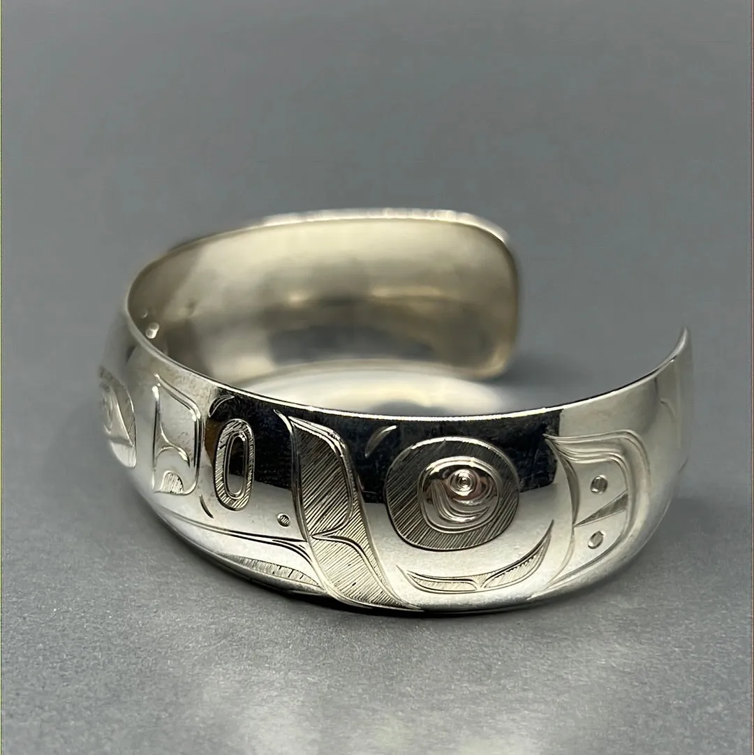 Bracelet- N. Galanin: Silver, Raven, 3/4"