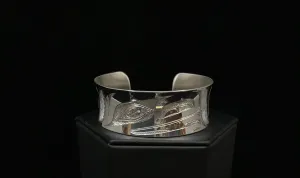 Bracelet- N. Galanin, Silver, Various Designs, 1", Concave