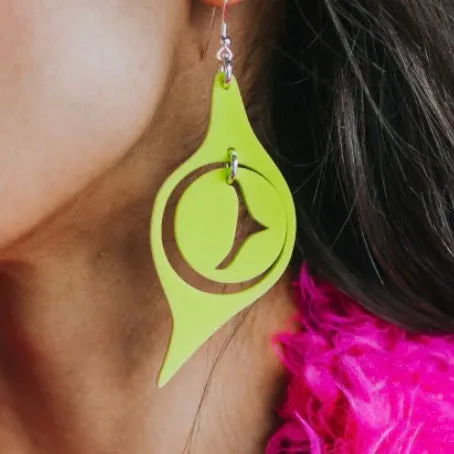 Copper Canoe Woman Earrings Octopus Eye