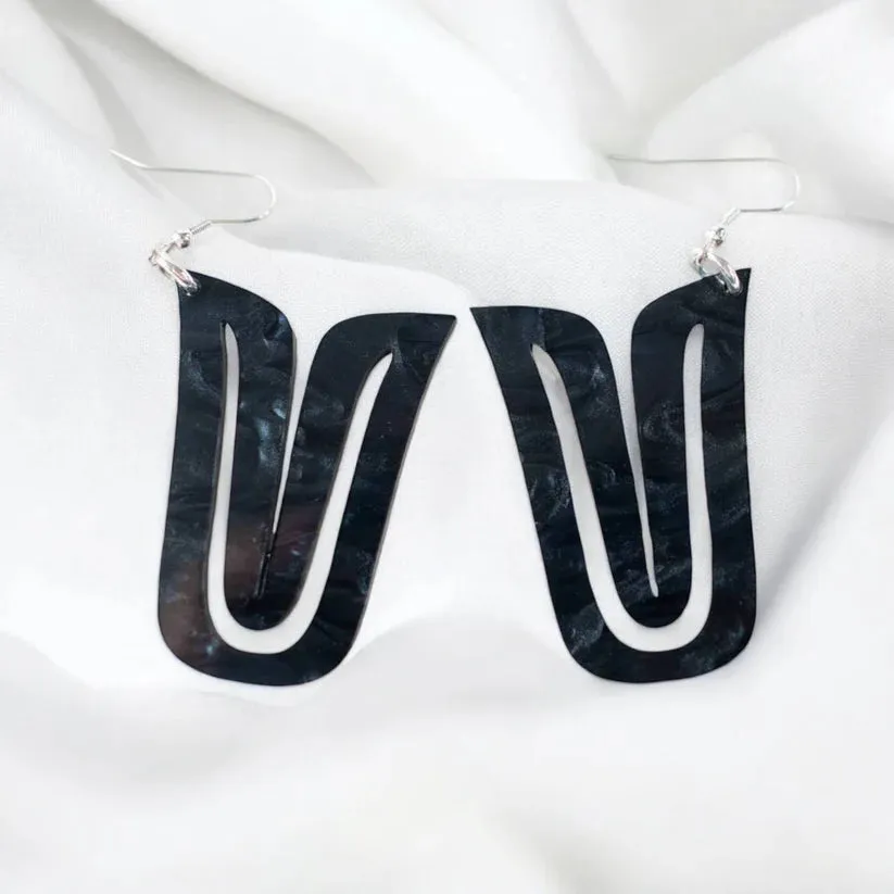 Copper Canoe Woman Echoed U Earrings