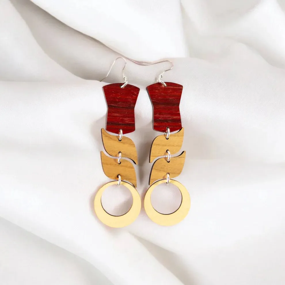 Copper Canoe Woman Spirit Flow Earrings