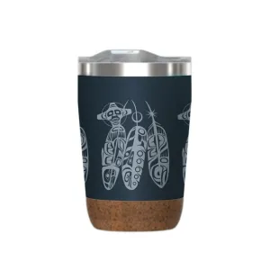 Cork Base Travel Mugs - Salmon Lifecycle