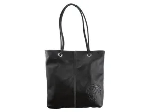 Embossed Genuine Leather Tote Bag Eagle or Raven