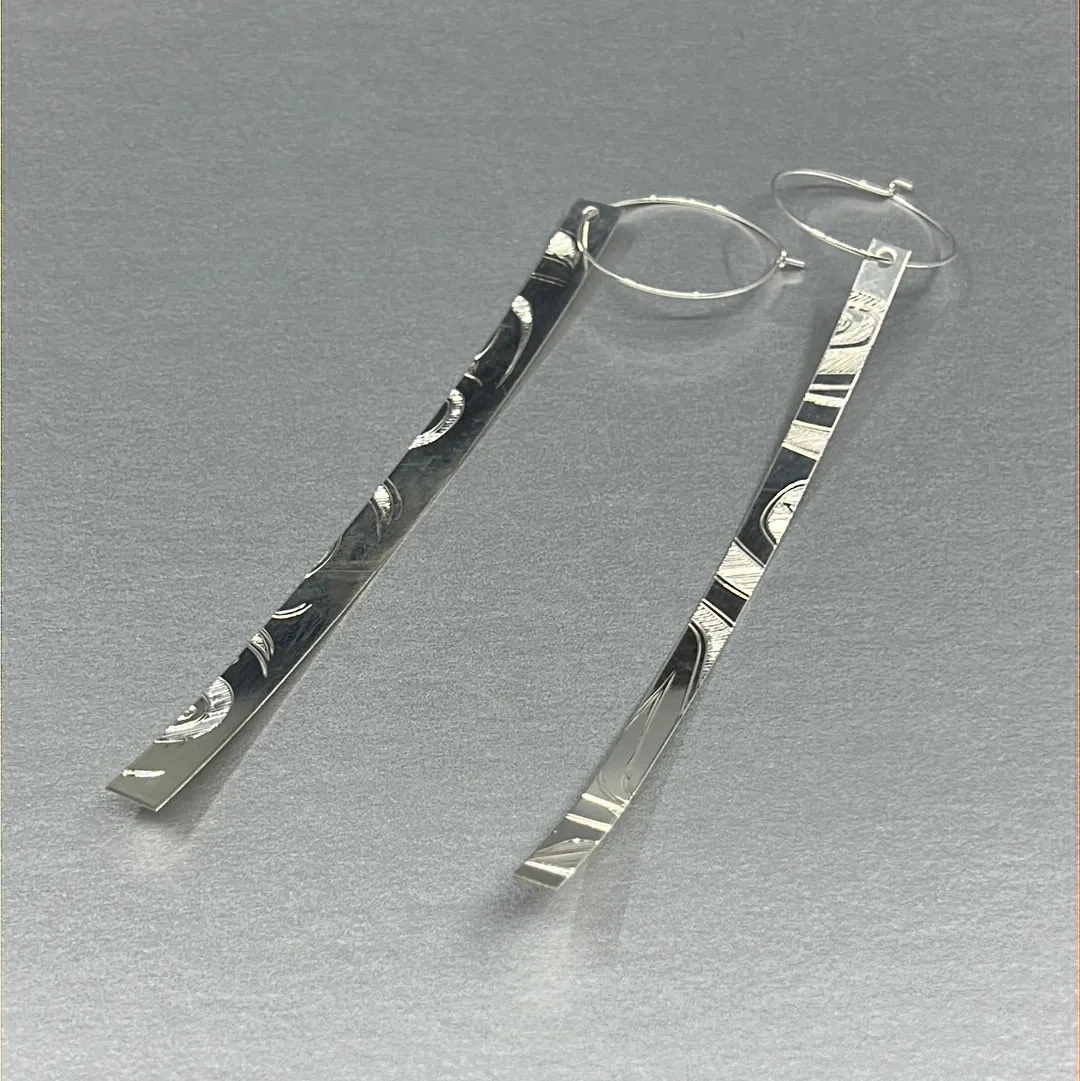 ER - N. Galanin; Silver, Curved Long Bar, 4.5"