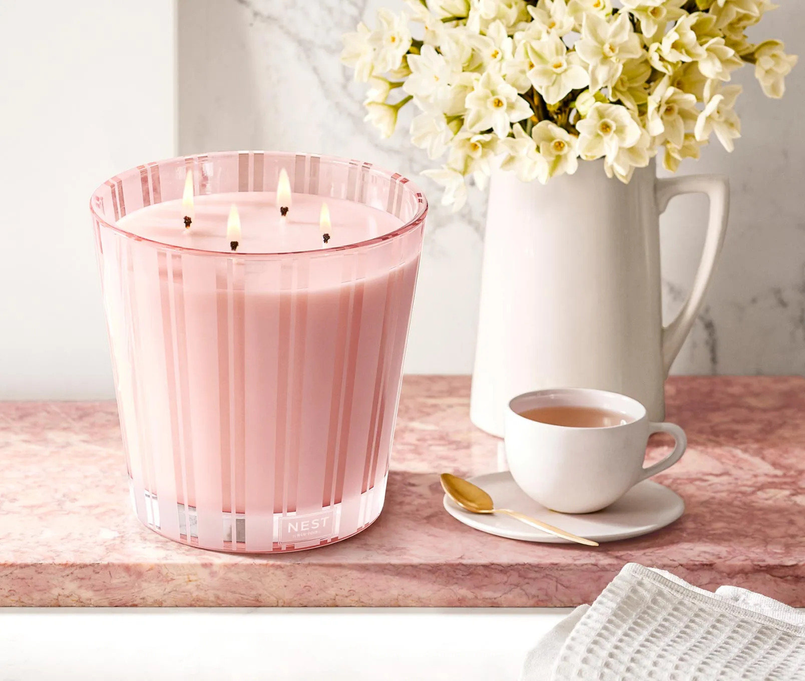 Himalayan Salt & Rosewater Luxury Candle Nest New York