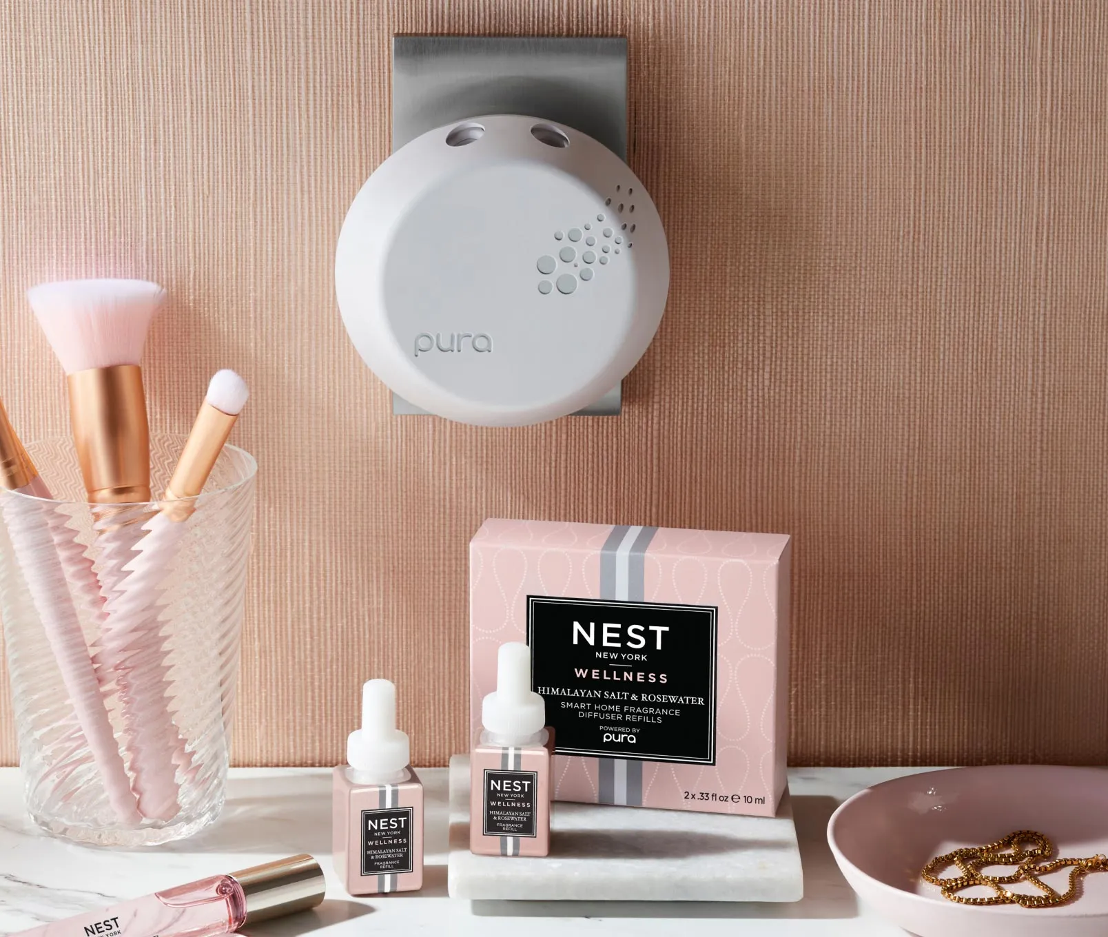 Himalayan Salt & Rosewater Refill Duo for NEST x Pura Smart Home Fragrance Diffuser - Smart Vials Nest New York
