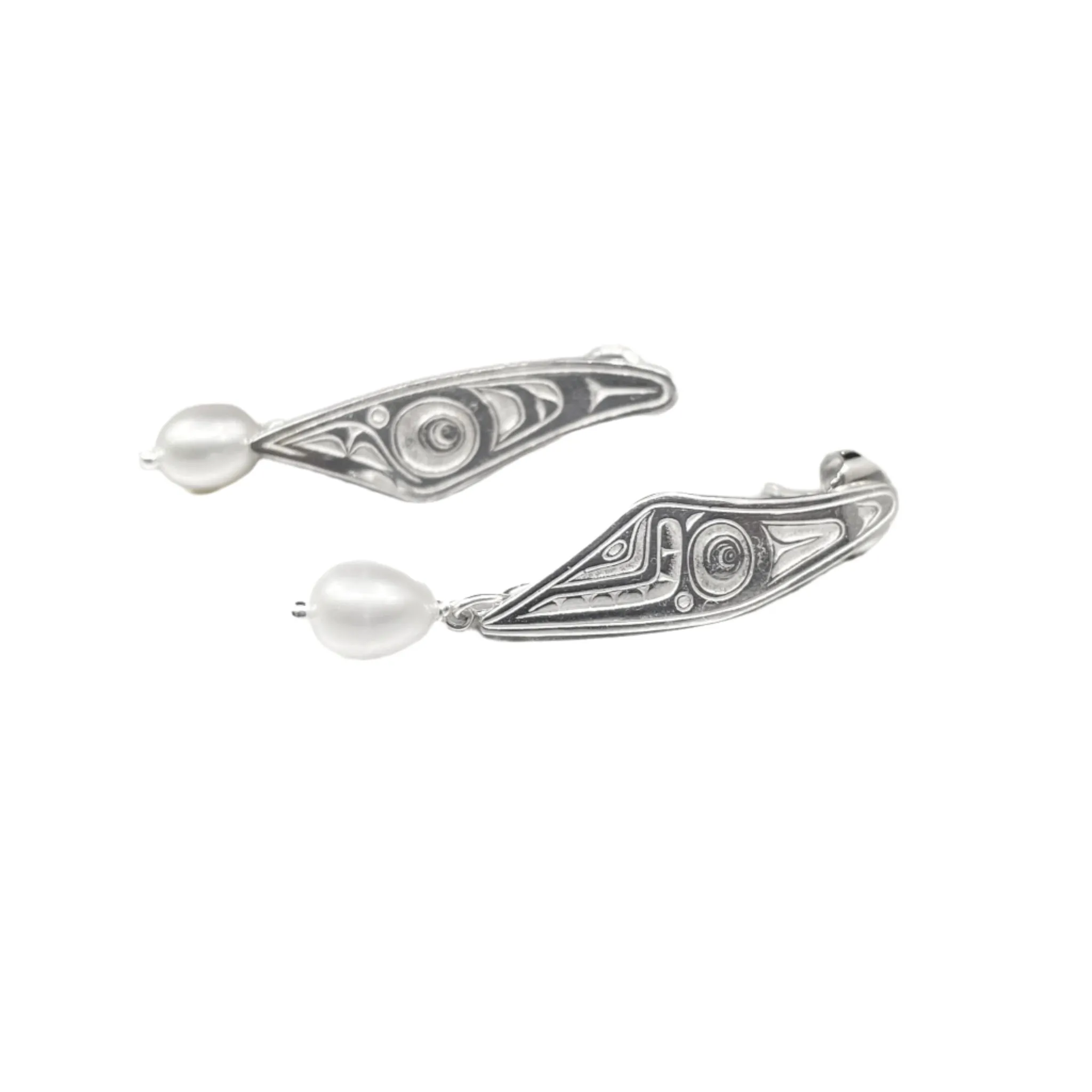 Morgan Asoyuf Earrings Silver "Mouse Woman" Pearl Drop