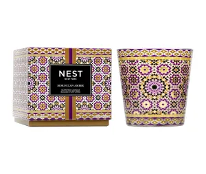 Moroccan Amber Decorative 3-Wick Candle Nest New York