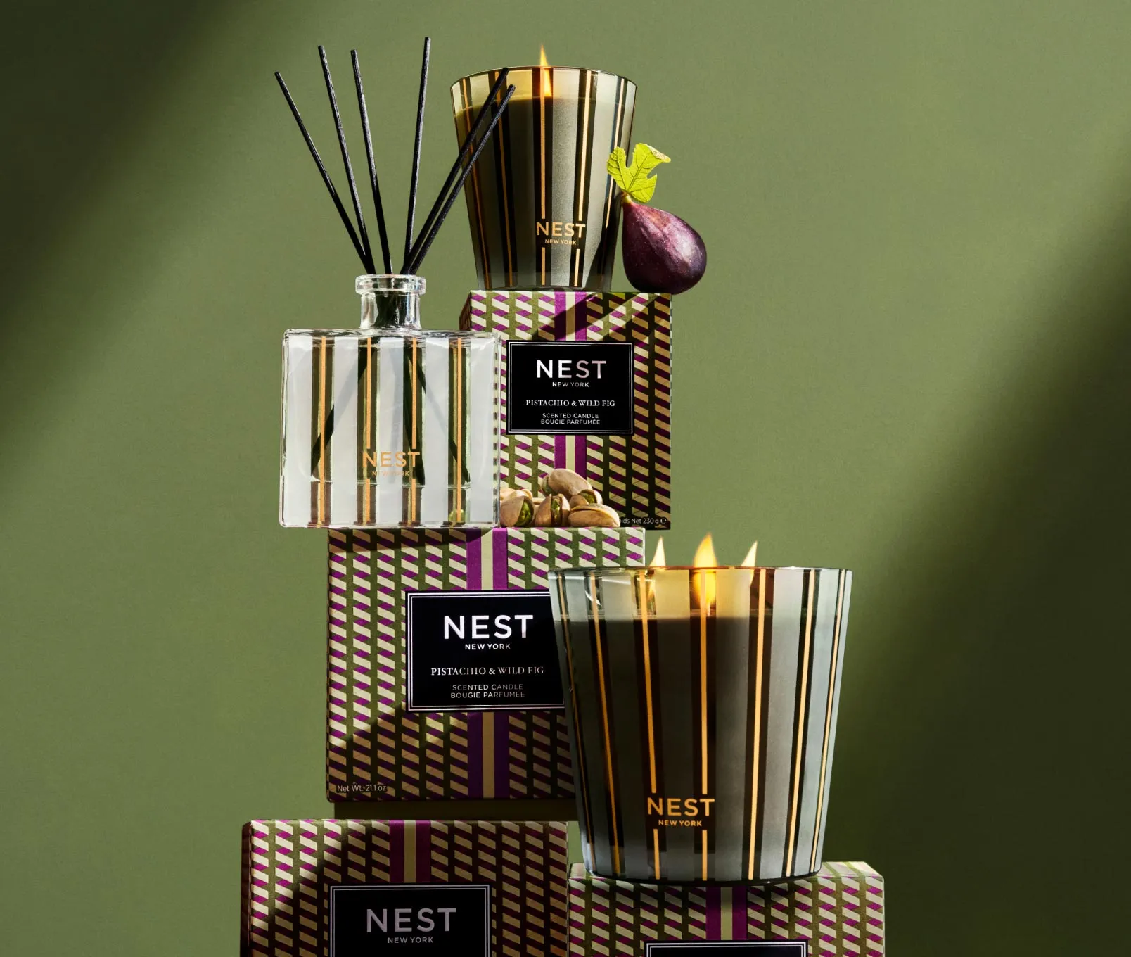 Pistachio & Wild Fig Classic Candle Nest New York