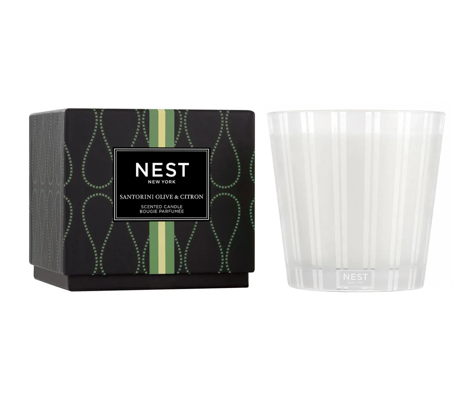 Santorini Olive & Citron 3-Wick Candle Nest New York