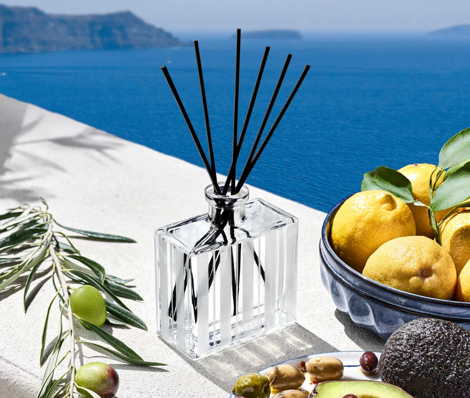 Santorini Olive & Citron Reed Diffuser Nest New York