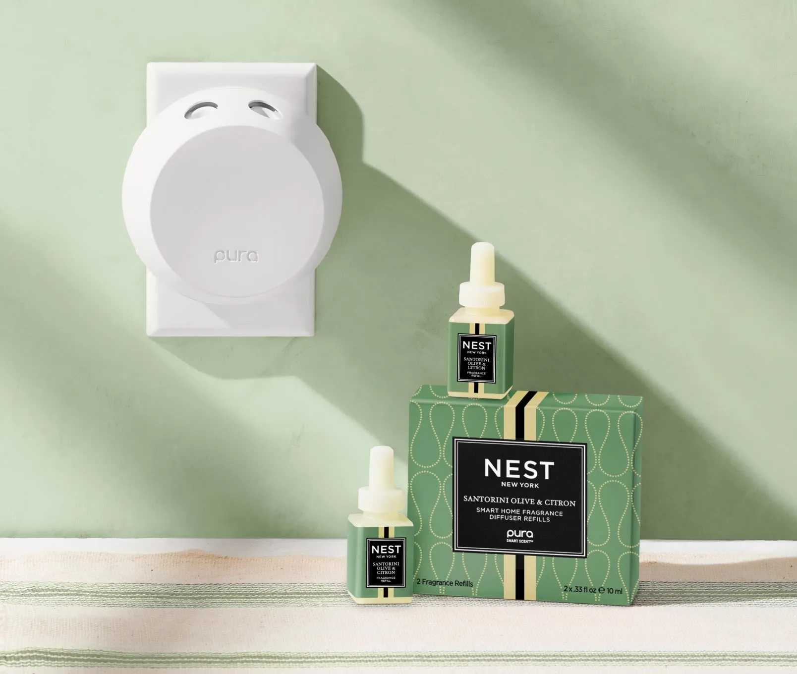 Santorini Olive & Citron Refill Duo for NEST x Pura Smart Home Fragrance Diffuser - Smart Vials Nest New York