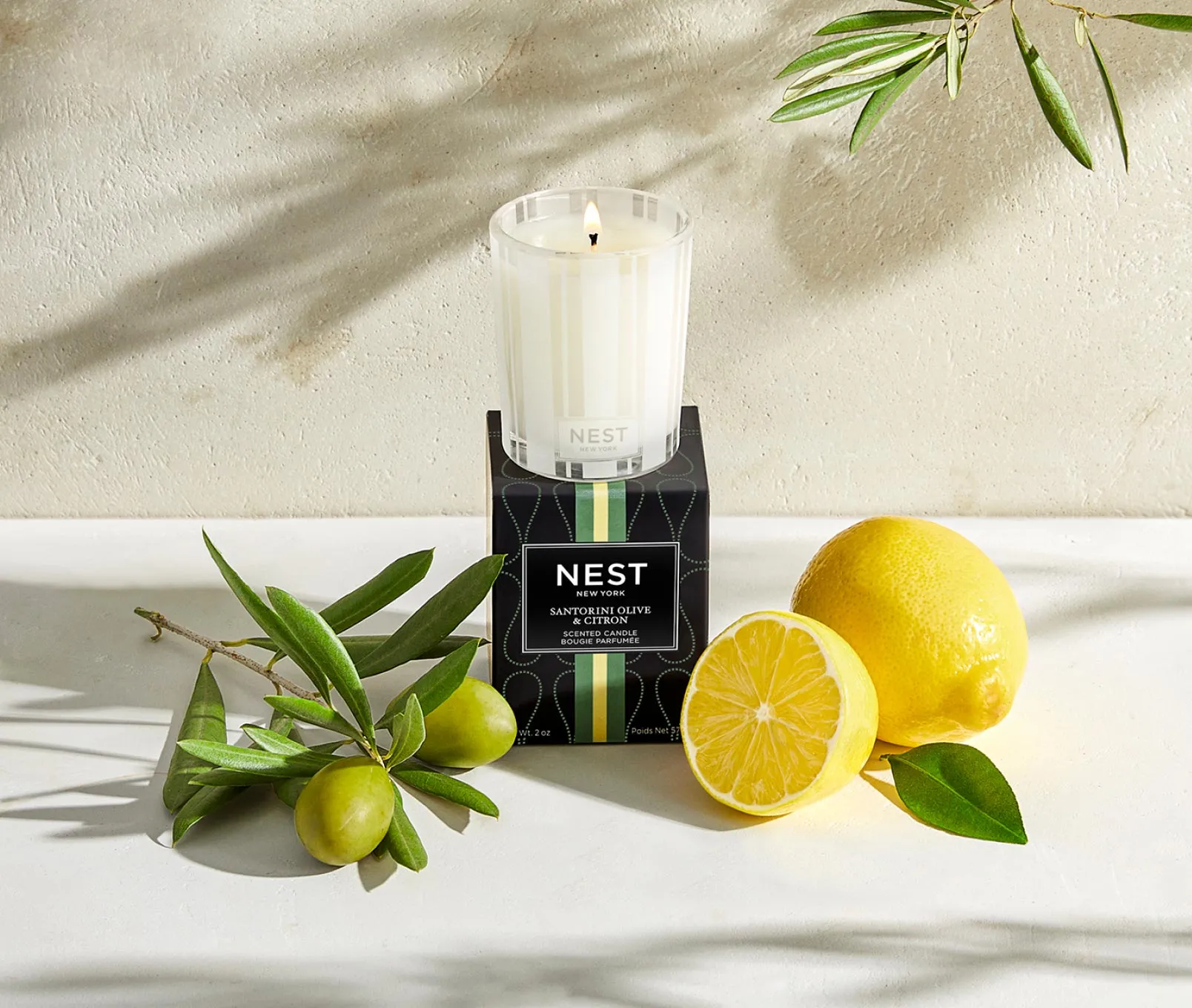 Santorini Olive & Citron Votive Candle Nest New York