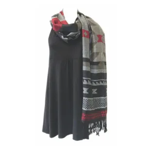 Shawl - Visions of Our Ancestors, Black/Red