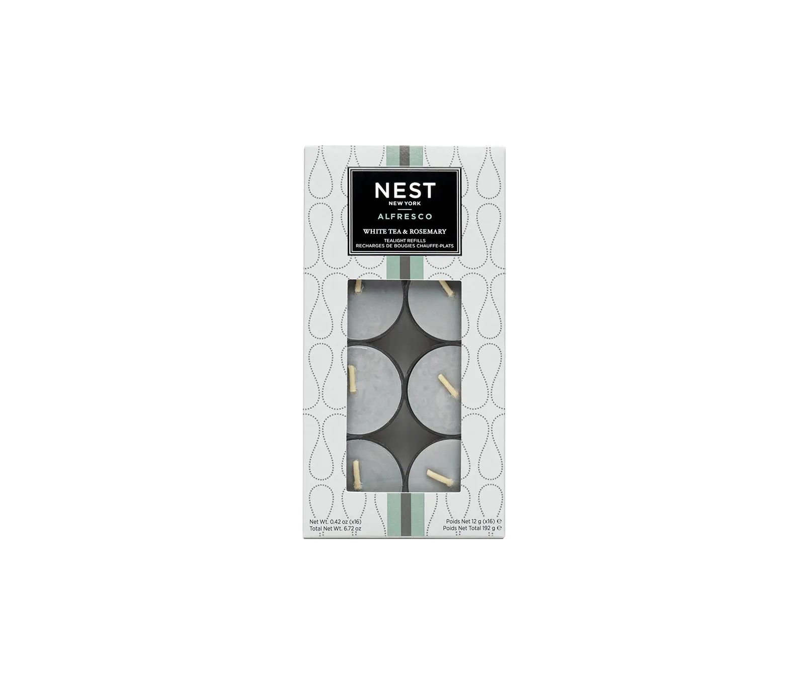 White Tea & Rosemary Alfresco Tealight Refill Nest New York
